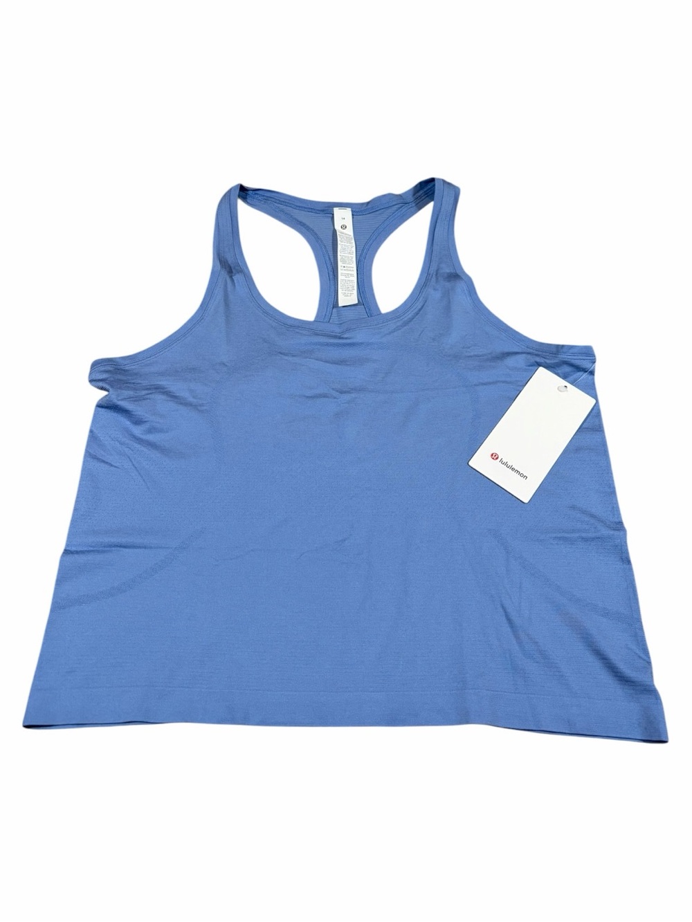 NWT Lululemon Swiftly Tech Racerback Tank 2.0 *Race Length (Prep Blue) Size 14